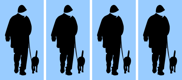 Mann mit Hund